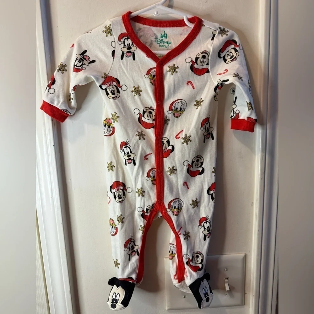Disney Baby Mickey Mouse & Donald Duck Christmas Romper